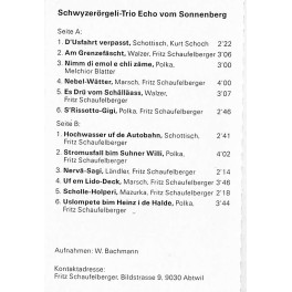 CD Schwyzerörgeli-Trio Echo vom Sonnenberg