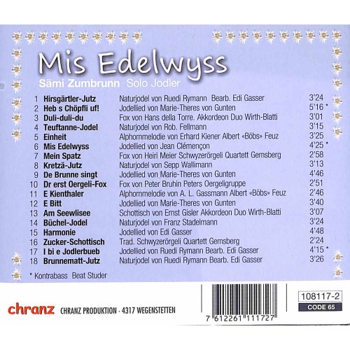 CD-Kopie: Mys Edelwyss - Sämi Zumbrunn