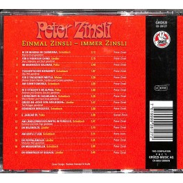 CD-Kopie: Peter Zinsli und sini Churer Ländlerfründa - Einmal Zinsli immer Zinsli (Grüezi)