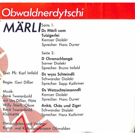 CD Obwaldnerdytschi Märli - 5 Märli Obwalden - Band 1