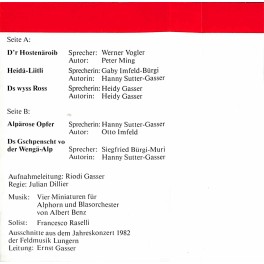 CD Obwaldnerdytschi Gschichte -Lungerer Gschichte und Sage - Band 3 CD Obwaldnerdytschi Gschichte -Lungerer Gschichte und Sage - Band 3