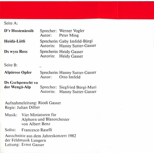 CD Obwaldnerdytschi Gschichte -Lungerer Gschichte und Sage - Band 3