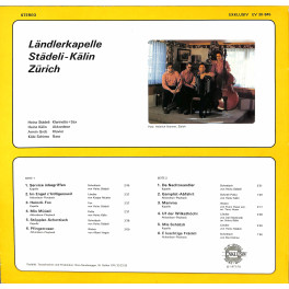 CD-Kopie von Vinyl: Ländlerkapelle Städeli-Kälin Zürich - 1978
