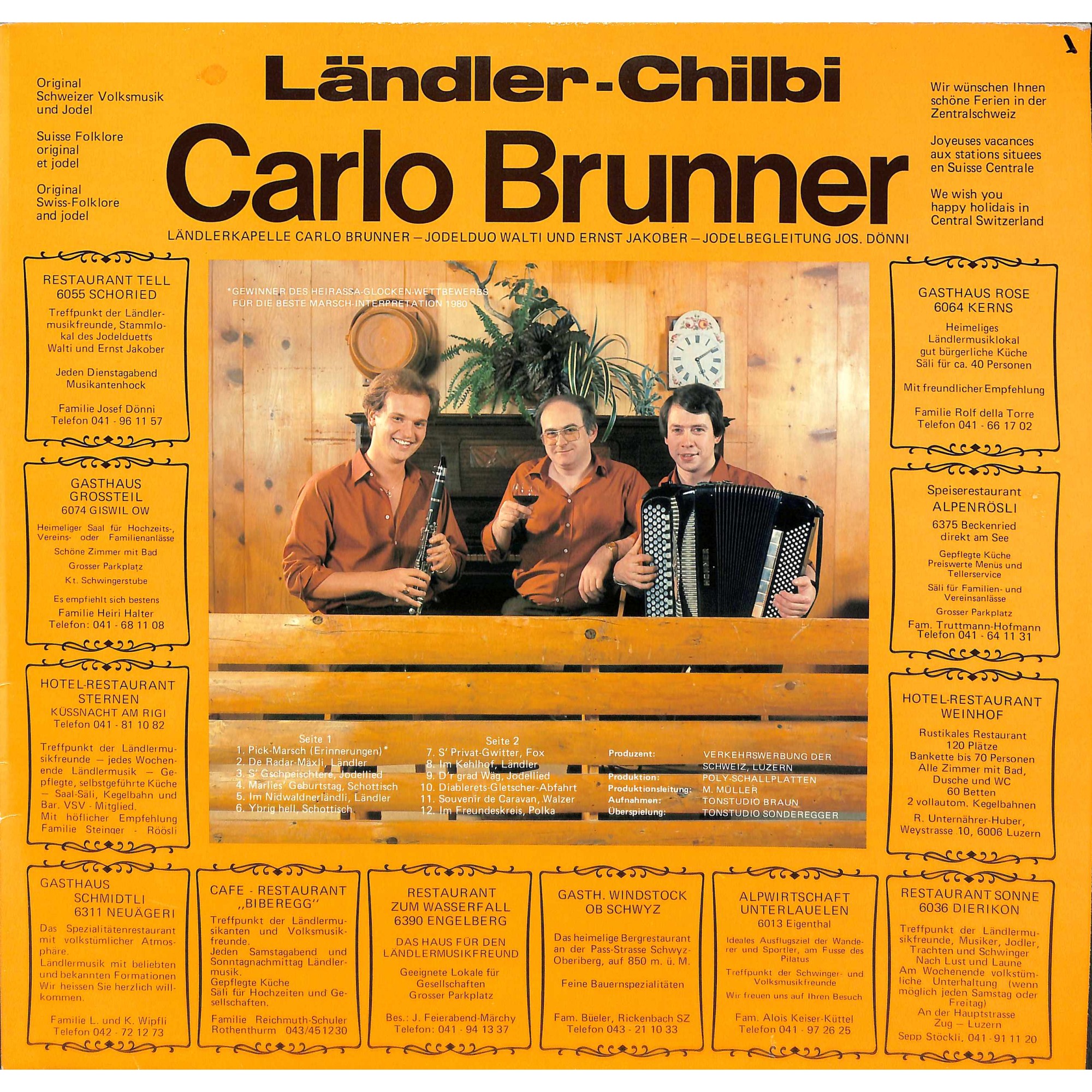 CD-Kopie von Vinyl: Carlo Brunner - Ländler-Chilbi CD-Kopie von Vinyl: Carlo Brunner - Ländler-Chilbi