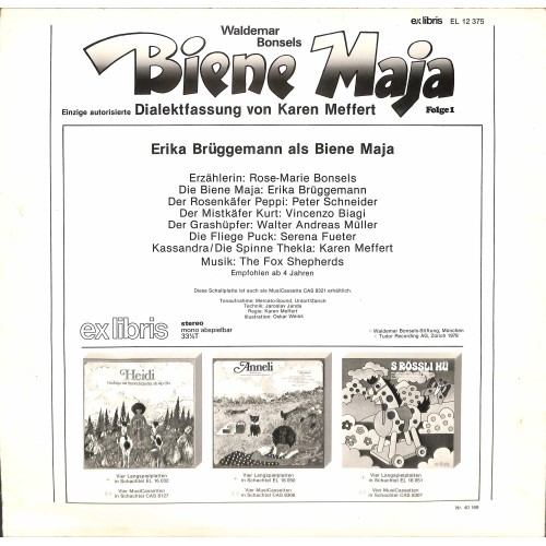 LP + CD: Karen Meffert - Biene Maja (Dialektfassung)