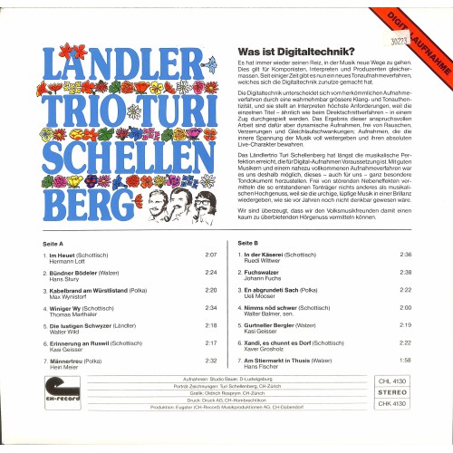 CD-Kopie von Vinyl: Ländlertrio Turi Schellenberg