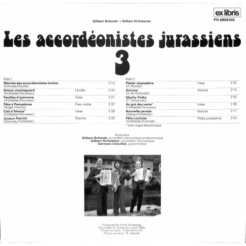 CD-Kopie von Vinyl: Gilbert Schwab & Gilbert Hofstetter - Les Accordeonistes Jurassiens 3