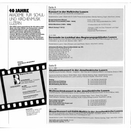 CD-Kopie von Vinyl: 40 Jahre Akademie für Schul- und Kirchenmusik Luzern - 1982/83