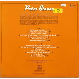 CD-Kopie von Vinyl: Peter Hinnen - 20 Jahre - 1984