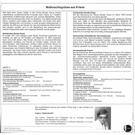 CD-Kopie von Vinyl: Kirchenchor und Schülerchor Bruder Klaus, Kriens - Ltg. Ruedi Frischkopf