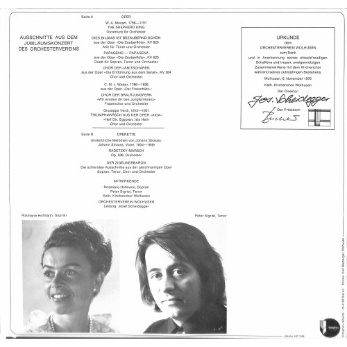 CD-Kopie von Vinyl: 10 Jahre Orchesterverein Wolhusen - Rosmari Hofmann, Peter Sigrist u.a.- 1976