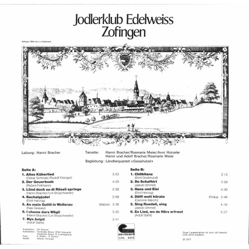 CD-Kopie von Vinyl: Jodlerklub Edelweiss Zofingen- 1977