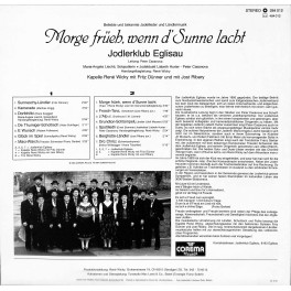 CD-Kopie von Vinyl: Jodlerklub Eglisau, Kapelle René Wicky mit Fritz Dünner, Jost Ribary - 1984