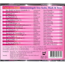CD-Kopie: Üüch zur Fröid - Schwyzerörgeli-Trio Seebi, Mark & Iwan