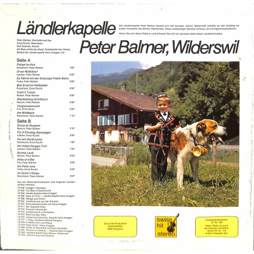 CD-Kopie von Vinyl: Ländlerkapelle Peter Balmer, Wilderswil