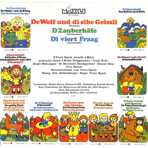 De Wolf und di sibe Geissli, D Zauberhäfe, Di viert Fraag - Vreni Speck, Trudi Roth, Birgit Steinegger