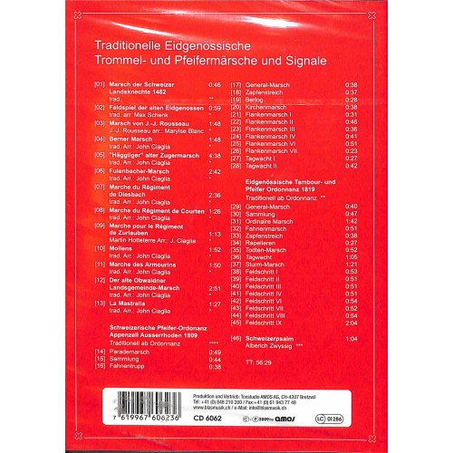 DVD Eidgenössisches Feldspiel - Historische Märsche und Signale