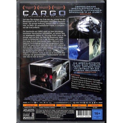 DVD Cargo da draussen bist du allein - ScFi aus der Schweiz