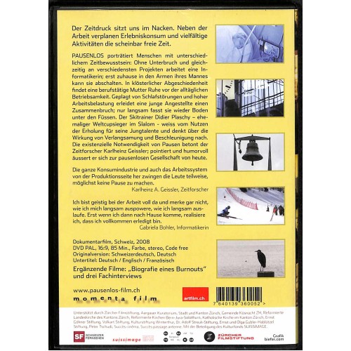 DVD Pausenlos - Film von Dieter Gränicher