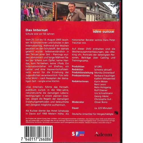 Occ. DVD Das Internat - Schule wie vor 50 Jahren   SF DRS