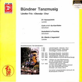 Occ. EP Vinyl: Ländlertrio Oberalp Chur - Bündner Tanzmusig