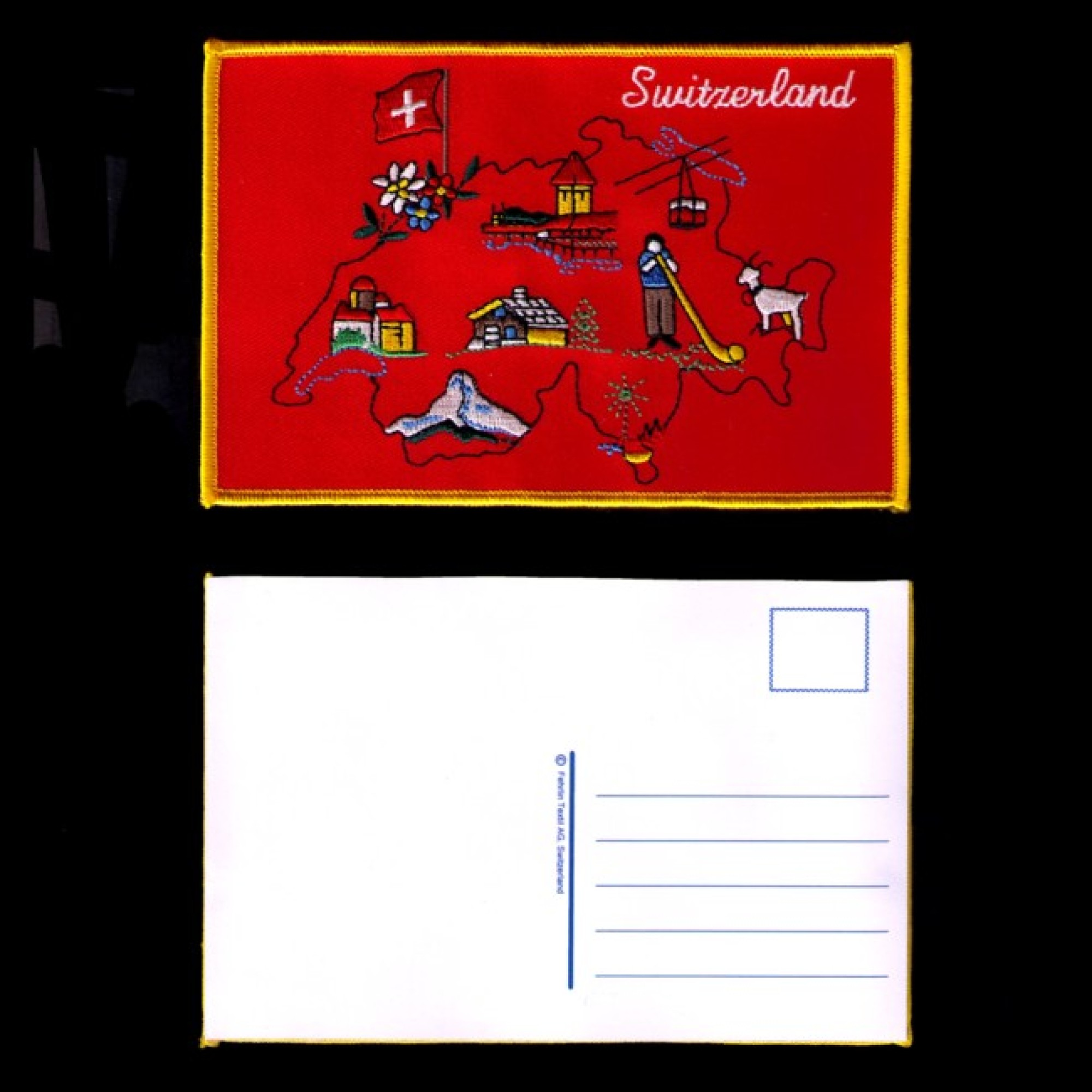 Postkarten rot: Die Schweiz aus Papier und Baumwolle - 5 Stück Postkarten rot: Die Schweiz aus Papier und Baumwolle - 5 Stück