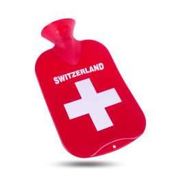 Wärmeflasche mit Schweizer-Kreuz