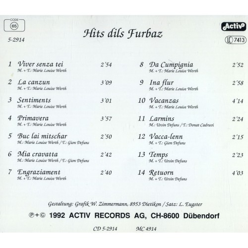 CD-Kopie: Hits dils Furbaz - Furbaz