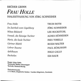 CD Frau Holle - Dialektfassung von Jörg Schneider