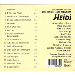 CD Heidi Die schönsten Melodien - von Jörg Schneider, Emil Moser, mit Anne-Marie Blanc uva.