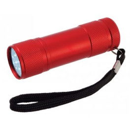 AAA - Taschenlampe mit 9 LED, rot auf Wunsch mit GRAVUR