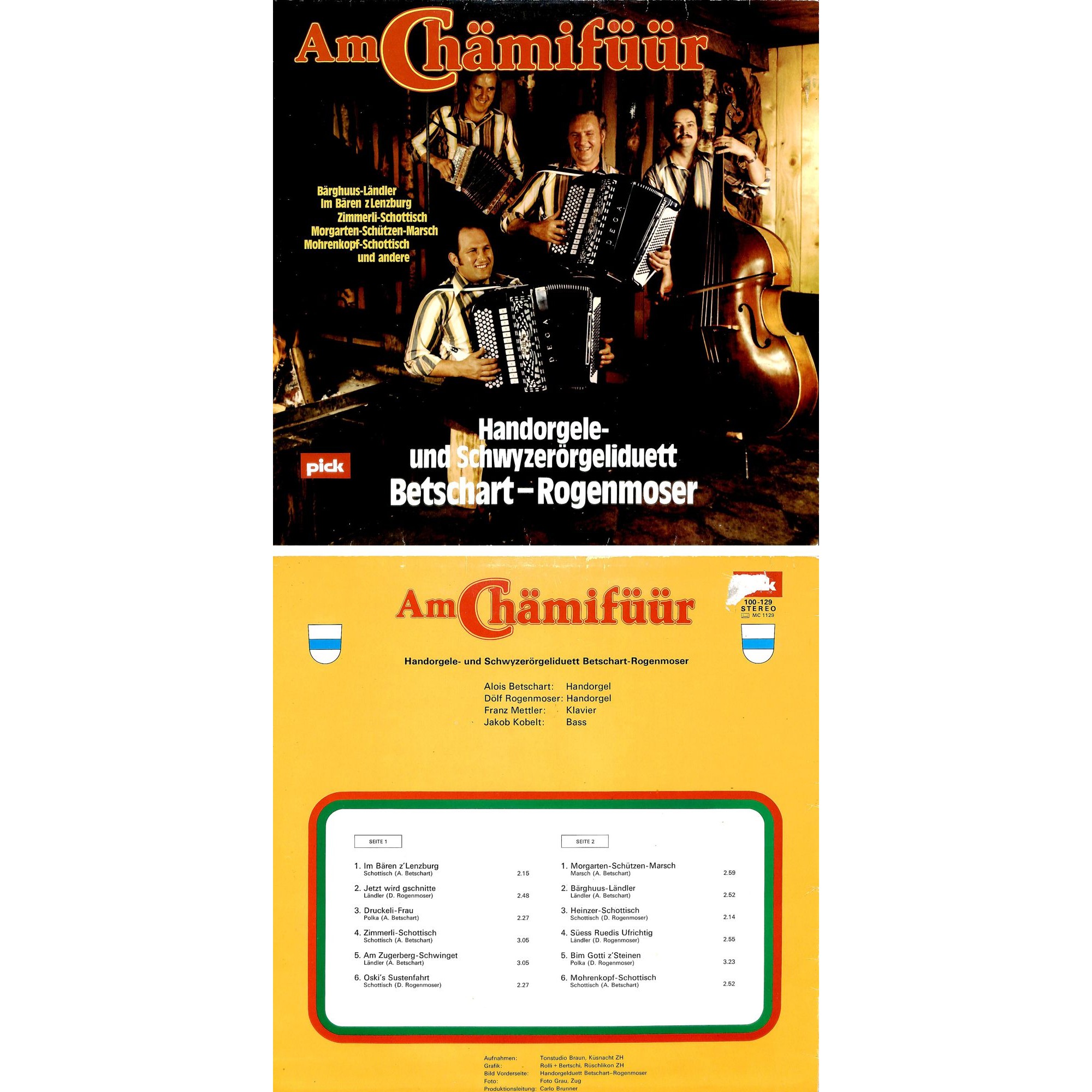 CD-Kopie von Vinyl: Am Chämifüür - Betschart-Rogenmoser - 1977 CD-Kopie von Vinyl: Am Chämifüür - Betschart-Rogenmoser - 1977
