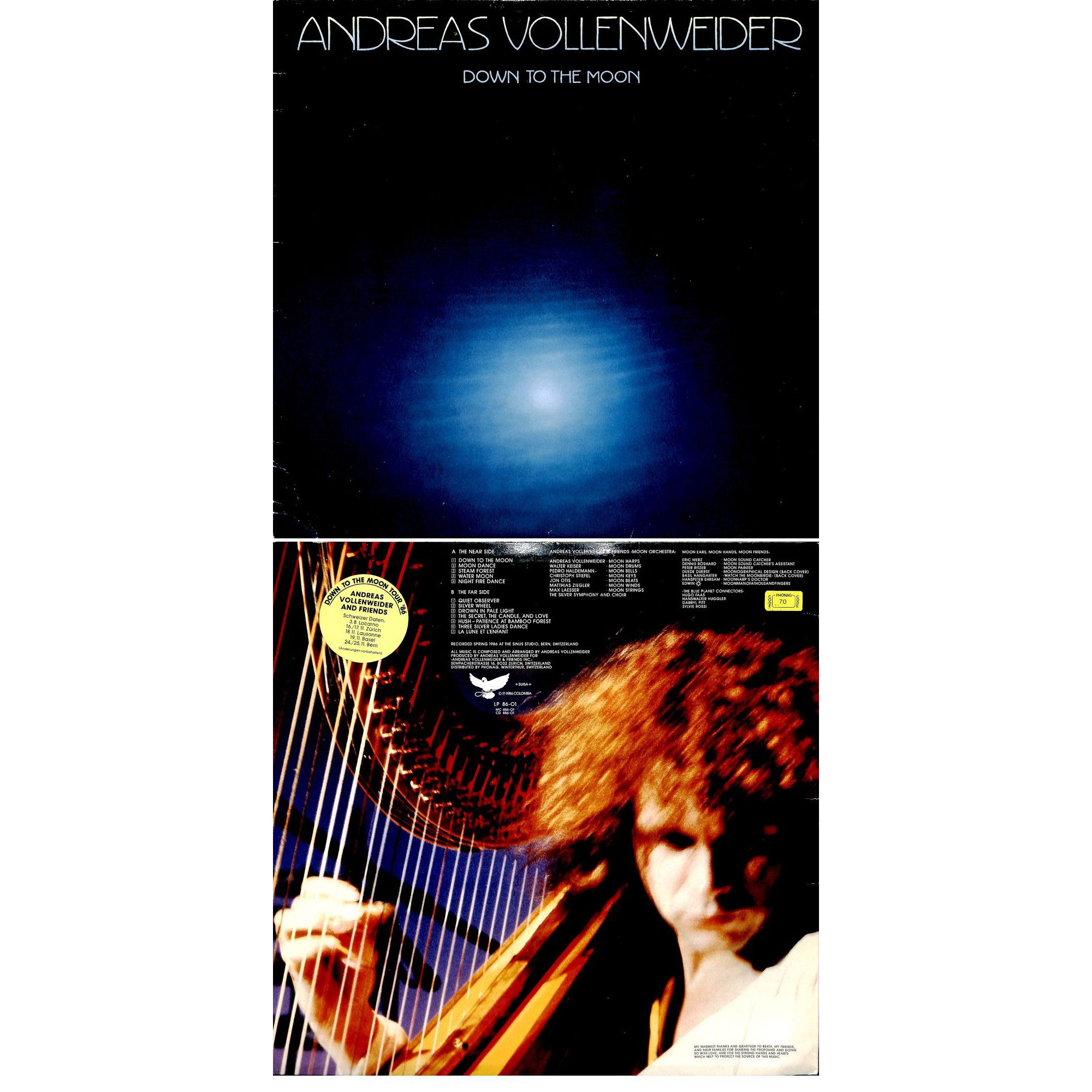CD + LP: Andreas Vollenweider - Down to the moon CD + LP: Andreas Vollenweider - Down to the moon