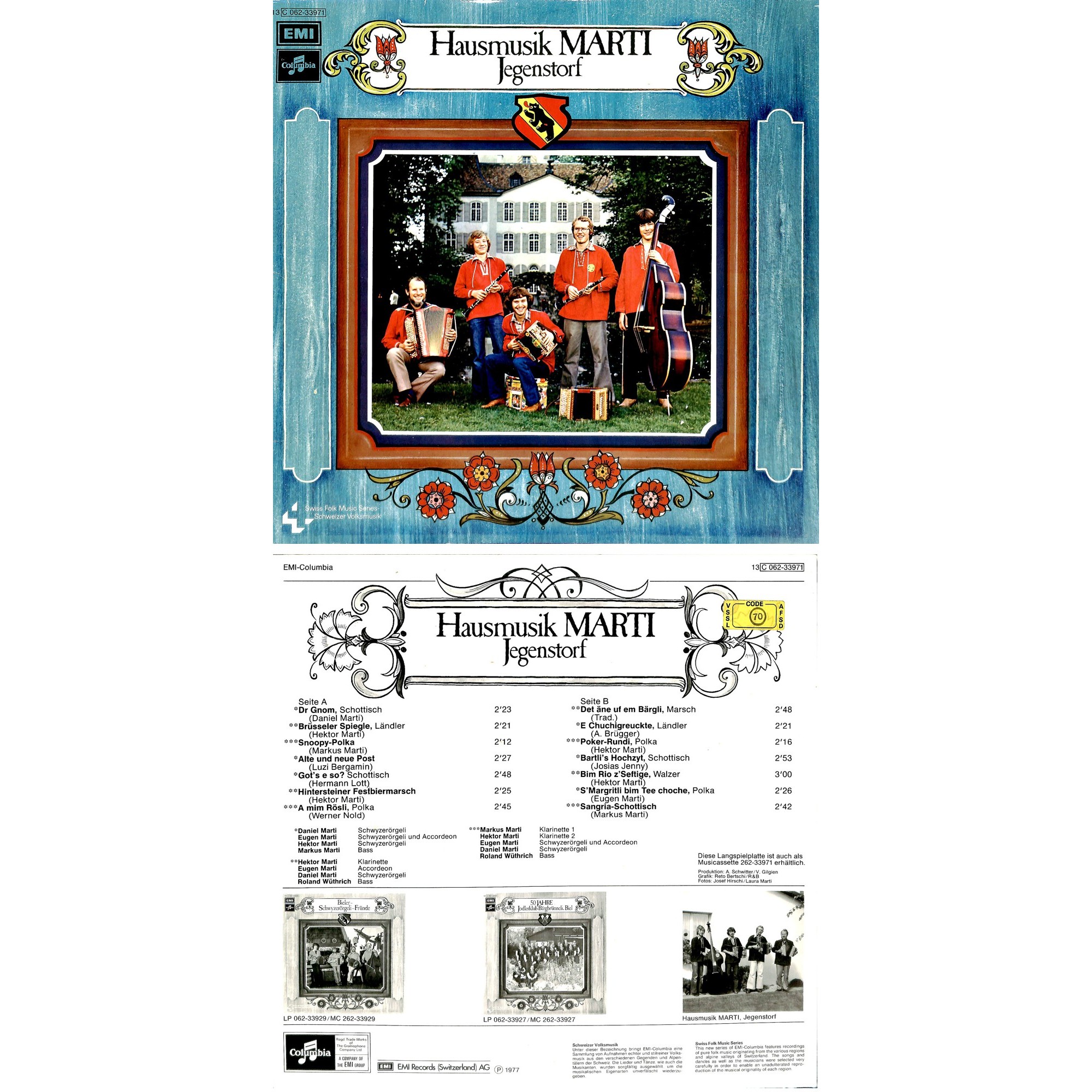 CD-Kopie von Vinyl: Hausmusik Marti Jegenstorf - 1977 CD-Kopie von Vinyl: Hausmusik Marti Jegenstorf - 1977