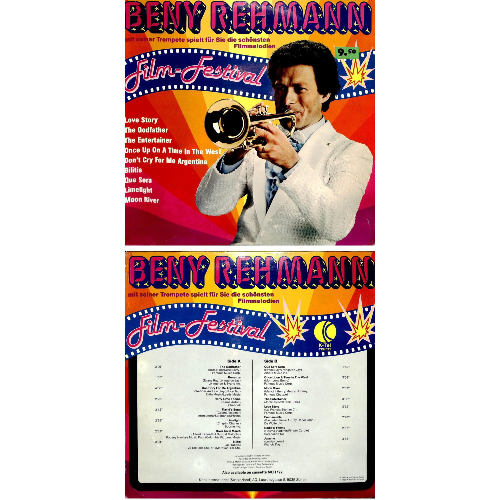 CD-Kopie von Vinyl: Beny Rehmann - die schönsten Filmmelodien - 1980 CD-Kopie von Vinyl: Beny Rehmann - die schönsten Filmmelodien - 1980