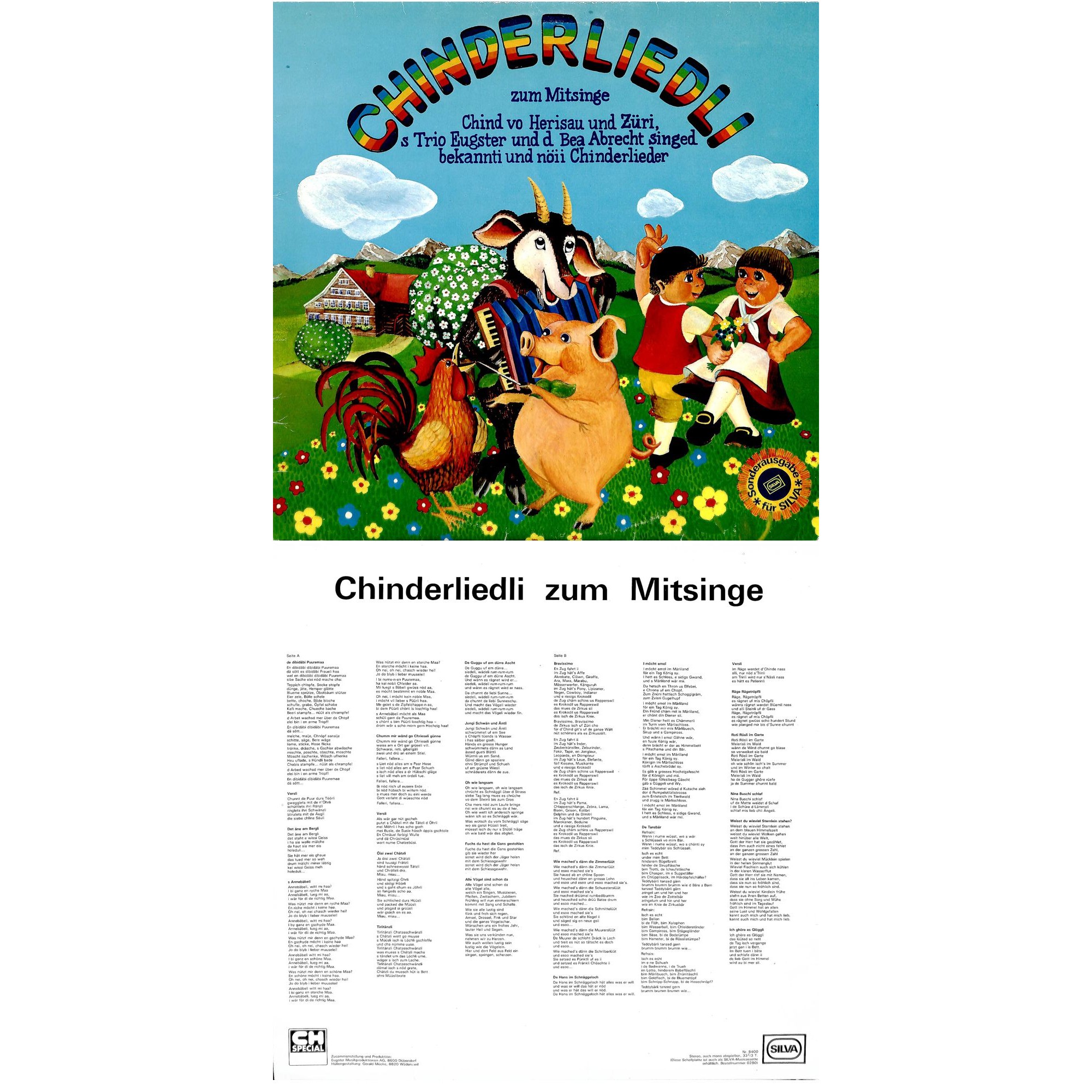 CD-Kopie von Vinyl: Chind vo Herisau u. Zürich - Chinderliedli zum Mitsinge CD-Kopie von Vinyl: Chind vo Herisau u. Zürich - Chinderliedli zum Mitsinge