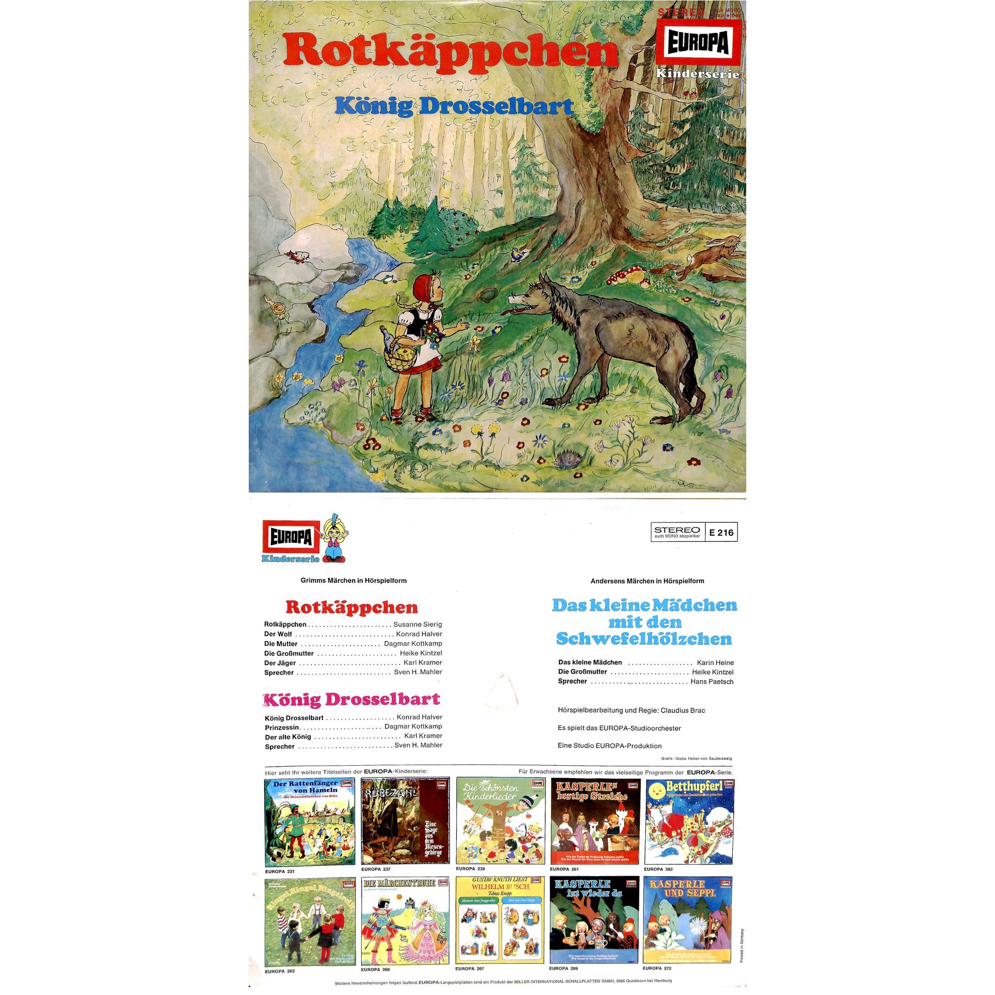 CD-Kopie von Vinyl: Rotkäppchen und König Drosselbart - Hochdeutsch CD-Kopie von Vinyl: Rotkäppchen und König Drosselbart - Hochdeutsch