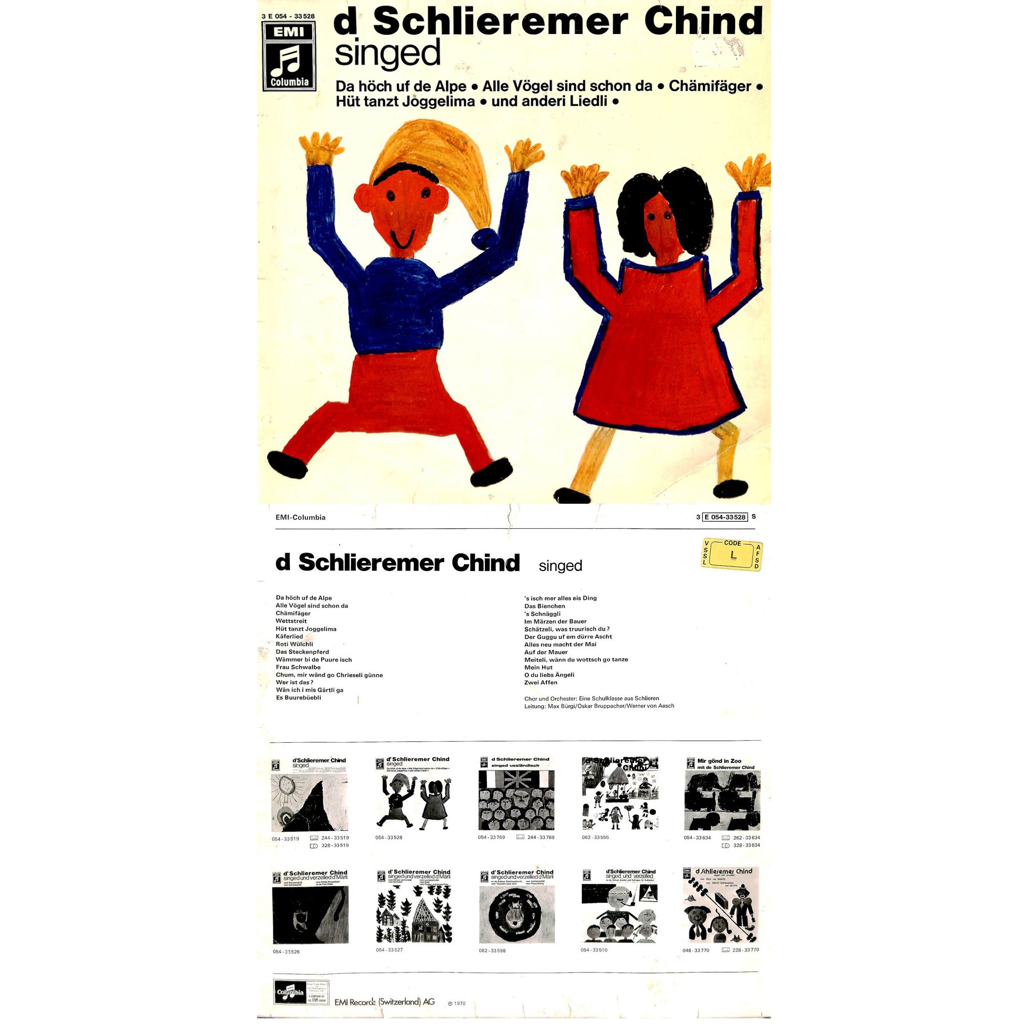CD-Kopie von Vinyl: d Schlieremer Chind singed - 1970 CD-Kopie von Vinyl: d Schlieremer Chind singed - 1970