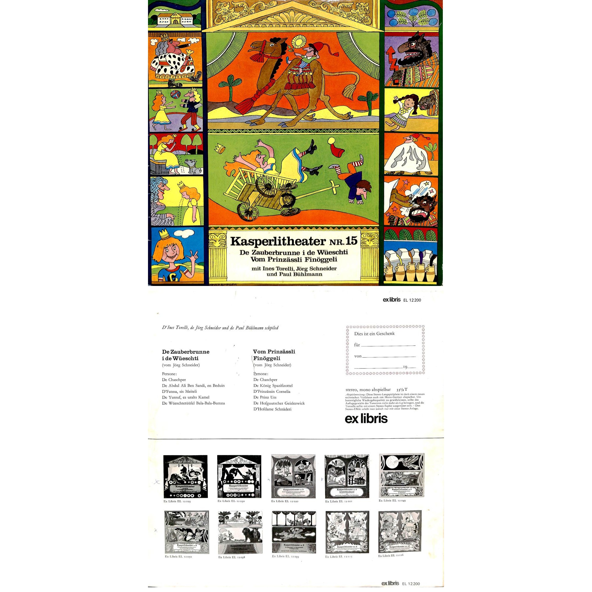 Occ. LP Vinyl: Kasperlitheater Nr. 15 - Ines Torelli, Jörg Schneider, Paul Bühlmann Occ. LP Vinyl: Kasperlitheater Nr. 15 - Ines Torelli, Jörg Schneider, Paul Bühlmann