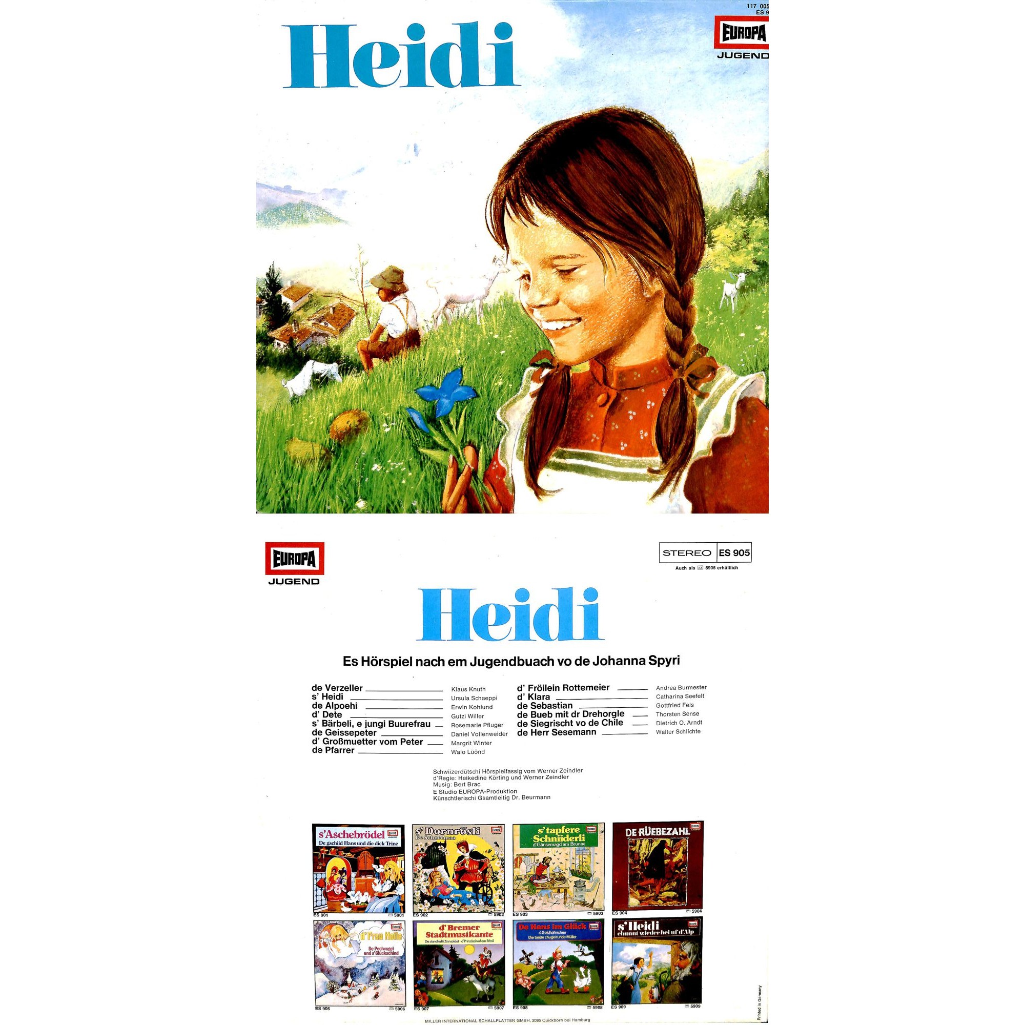 CD-Kopie von Vinyl: Heidi - Variante mit Ursula Schäppi, Rosemarie Pfluger, Walo Lüönd CD-Kopie von Vinyl: Heidi - Variante mit Ursula Schäppi, Rosemarie Pfluger, Walo Lüönd