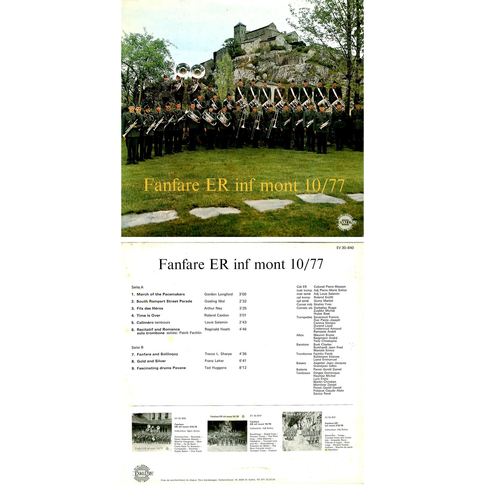 CD-Kopie von Vinyl: Fanfare ER inf mont 10/77 - Col. Pierre Masson CD-Kopie von Vinyl: Fanfare ER inf mont 10/77 - Col. Pierre Masson