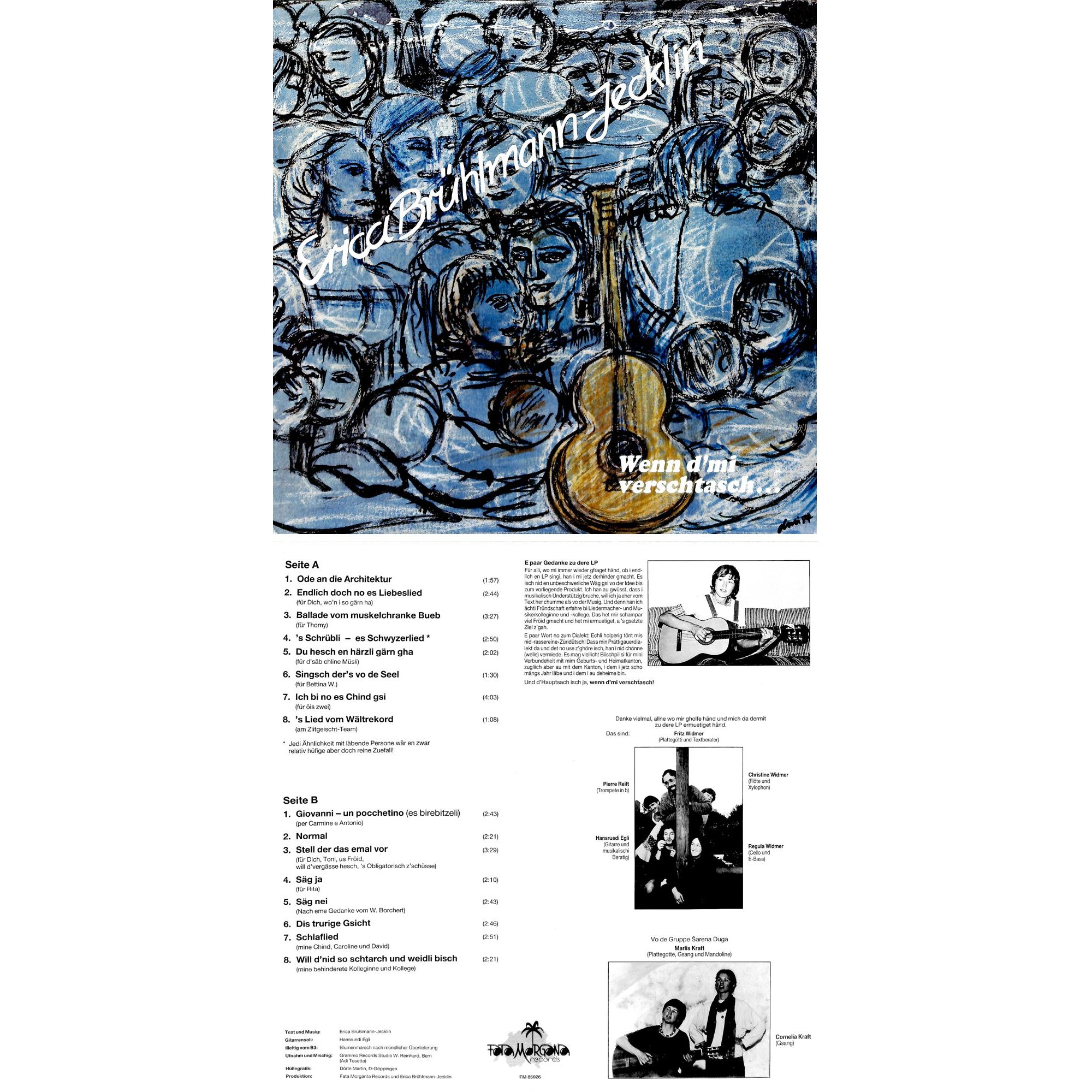 CD-Kopie von Vinyl: Erica Brühlmann-Jecklin - Wenn d'mi verschtasch... CD-Kopie von Vinyl: Erica Brühlmann-Jecklin - Wenn d'mi verschtasch...