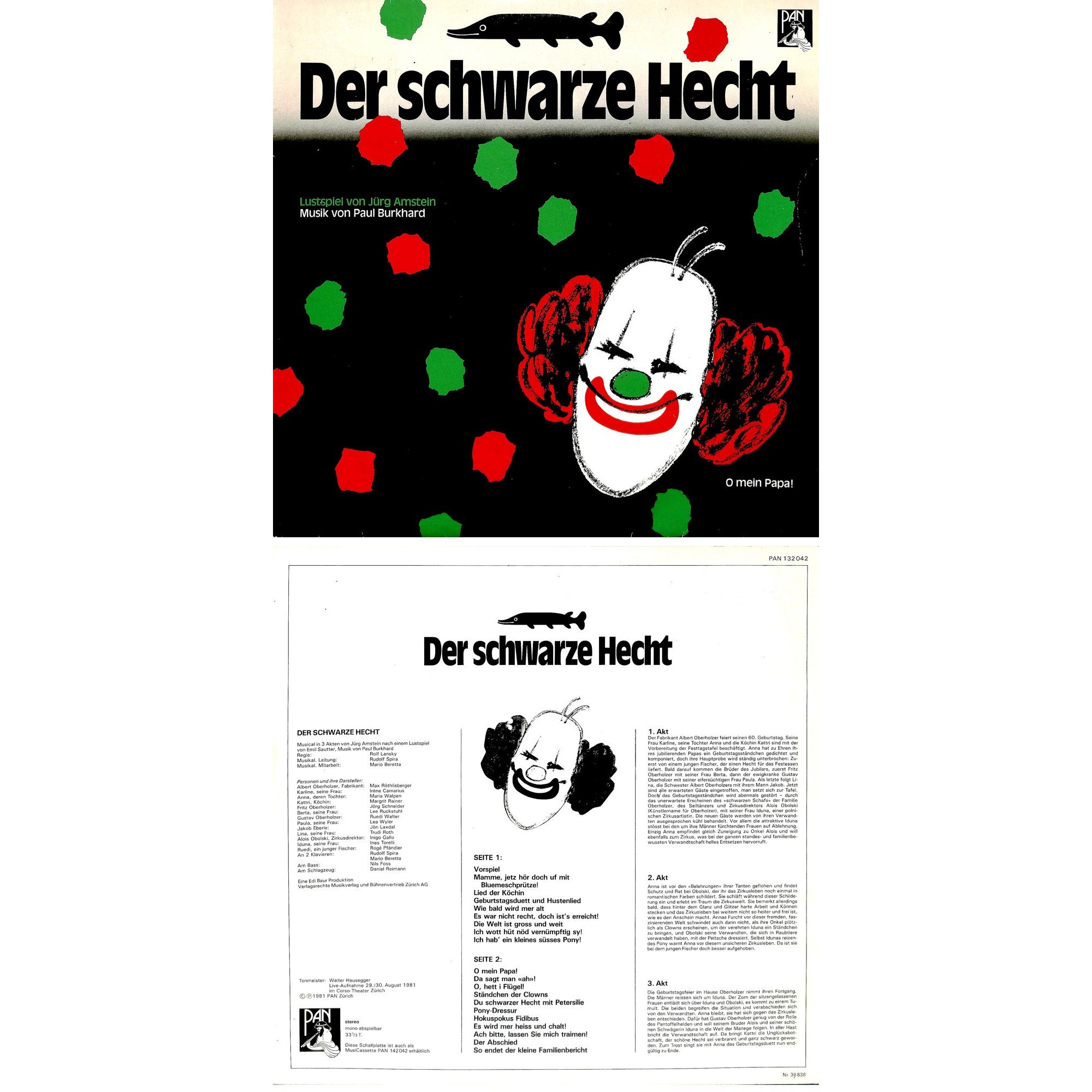 CD-Kopie von Vinyl: Der schwarze Hecht - mit Margrit Rainer, Ruedi Walter u.a. - 1981 CD-Kopie von Vinyl: Der schwarze Hecht - mit Margrit Rainer, Ruedi Walter u.a. - 1981