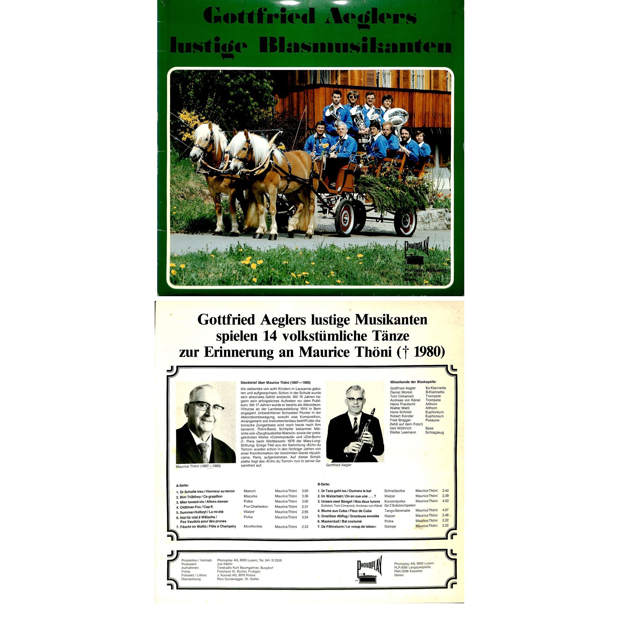 CD-Kopie von Vinyl: Gottfried Aeglers lustige Blasmusikanten - Maurice Thöni CD-Kopie von Vinyl: Gottfried Aeglers lustige Blasmusikanten - Maurice Thöni