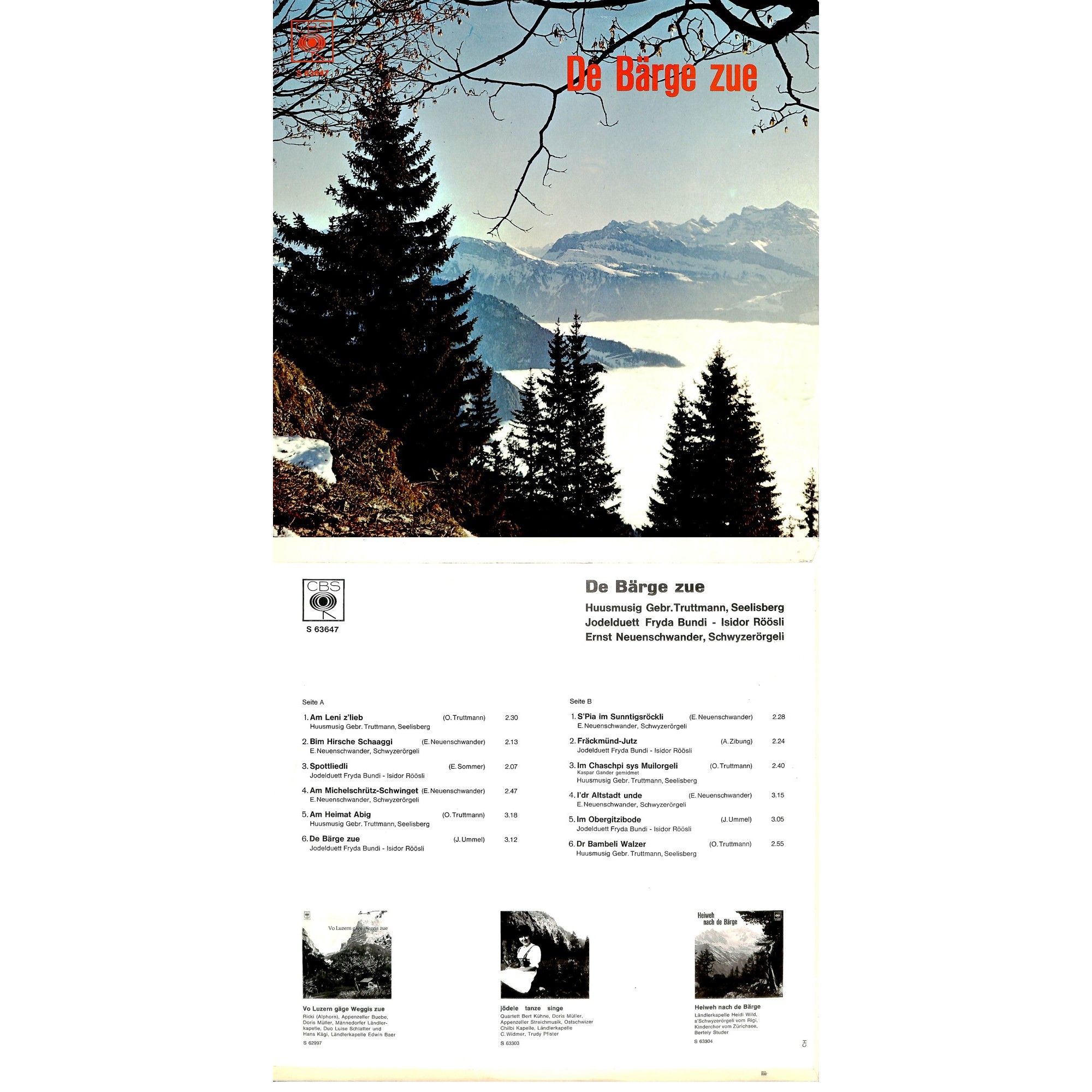 CD-Kopie von Vinyl: Huusmusig Gebr. Truttmann, Fryda Bundi, Ernst Neuienschwander CD-Kopie von Vinyl: Huusmusig Gebr. Truttmann, Fryda Bundi, Ernst Neuienschwander