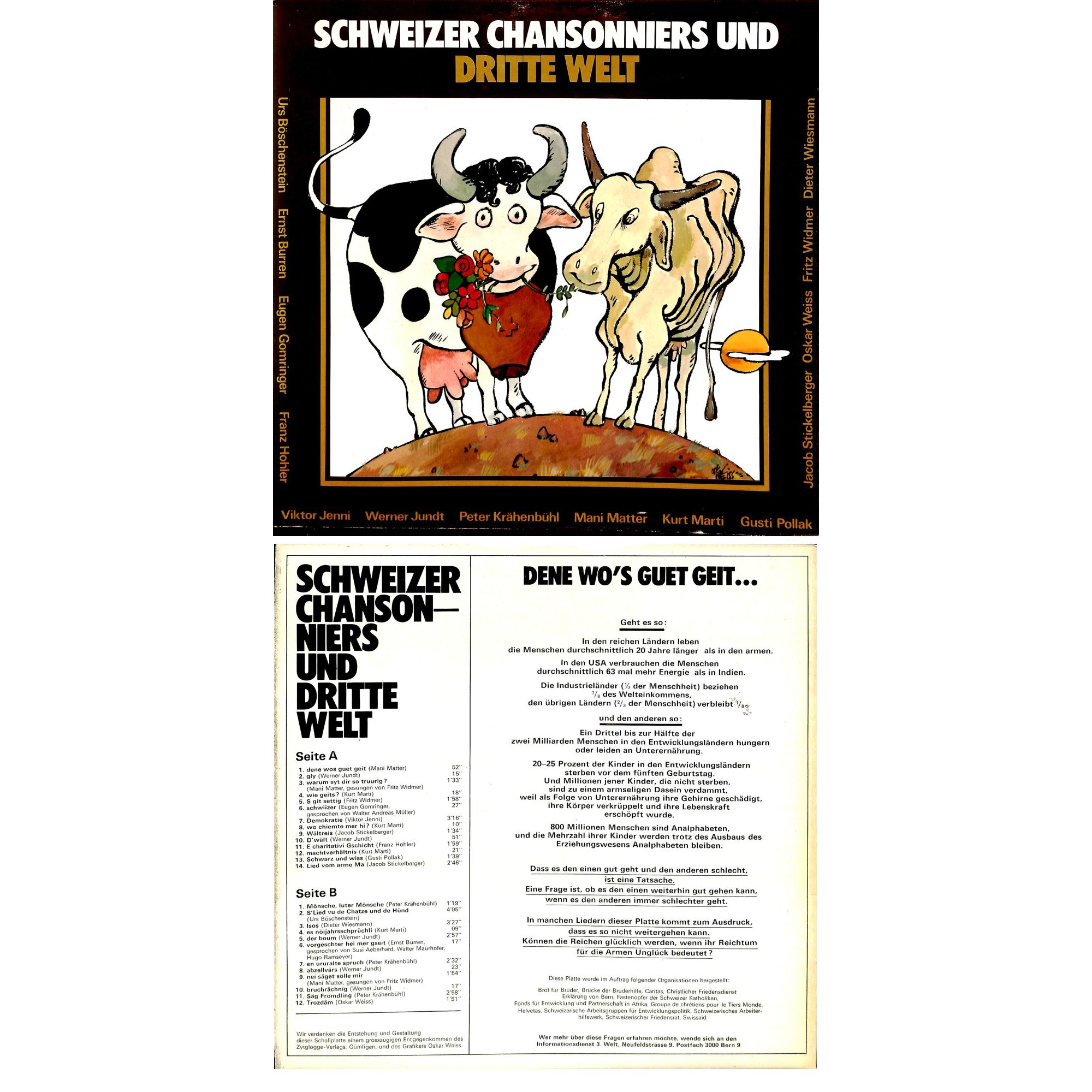 CD-Kopie von Vinyl: Schweizer Chansonniers und Dritte Welt - diverse CD-Kopie von Vinyl: Schweizer Chansonniers und Dritte Welt - diverse
