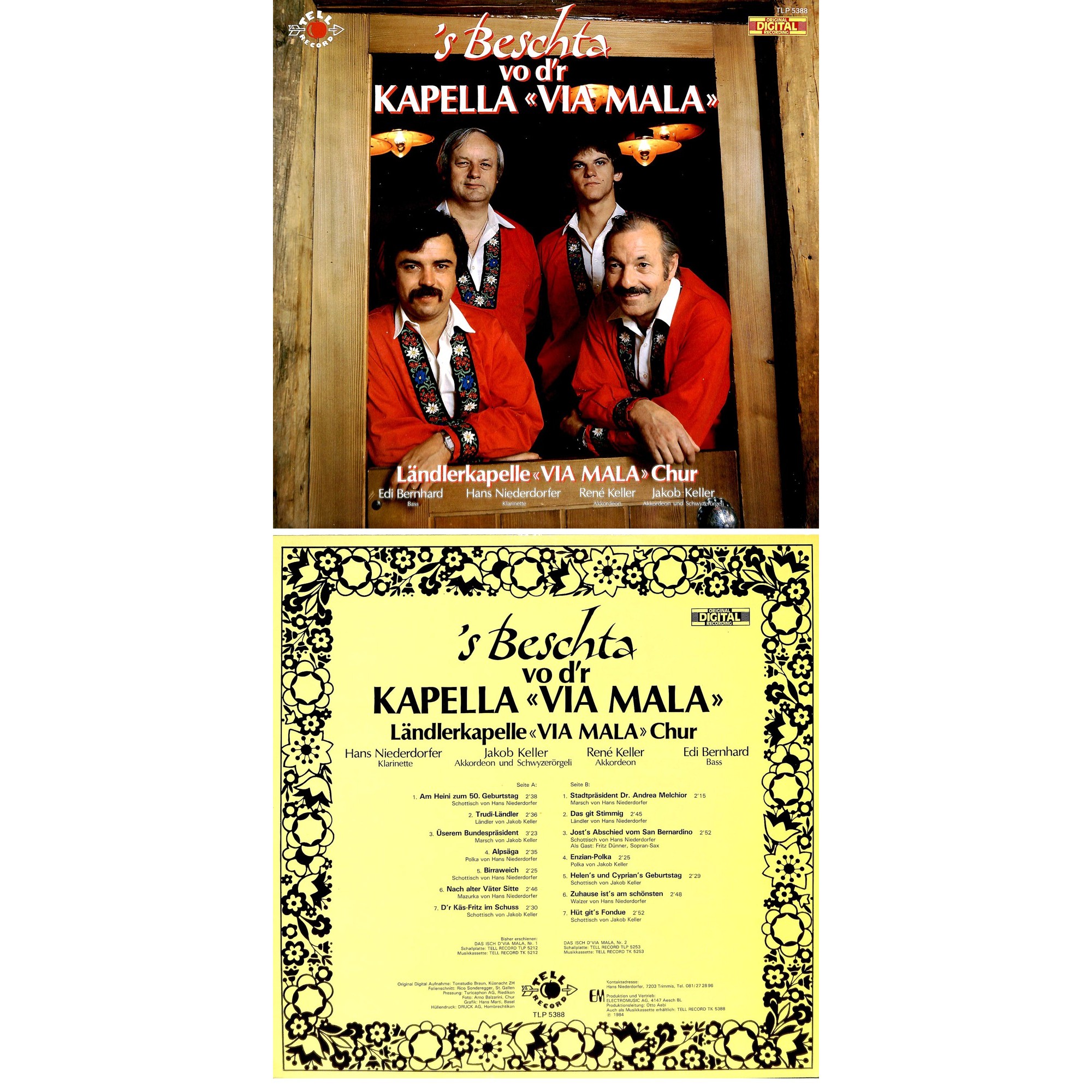 CD-Kopie von Vinyl: 's Beschta vo d'r Kapella Via Mala - 1984 CD-Kopie von Vinyl: 's Beschta vo d'r Kapella Via Mala - 1984
