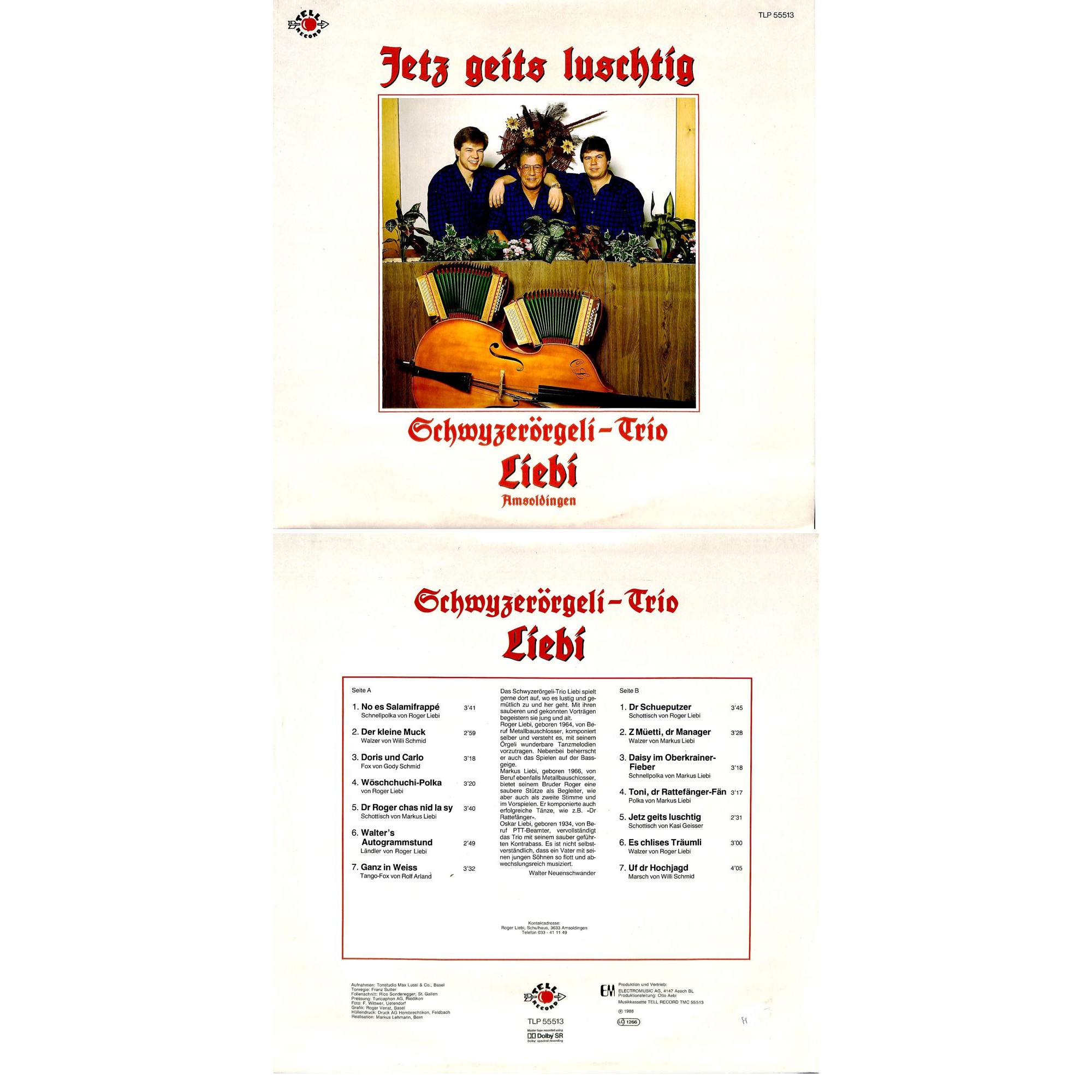 CD-Kopie von Vinyl: Schwyzerörgeli-Trio Liebi Amsoldingen - Jetz geits luschtig - 1988 CD-Kopie von Vinyl: Schwyzerörgeli-Trio Liebi Amsoldingen - Jetz geits luschtig - 1988