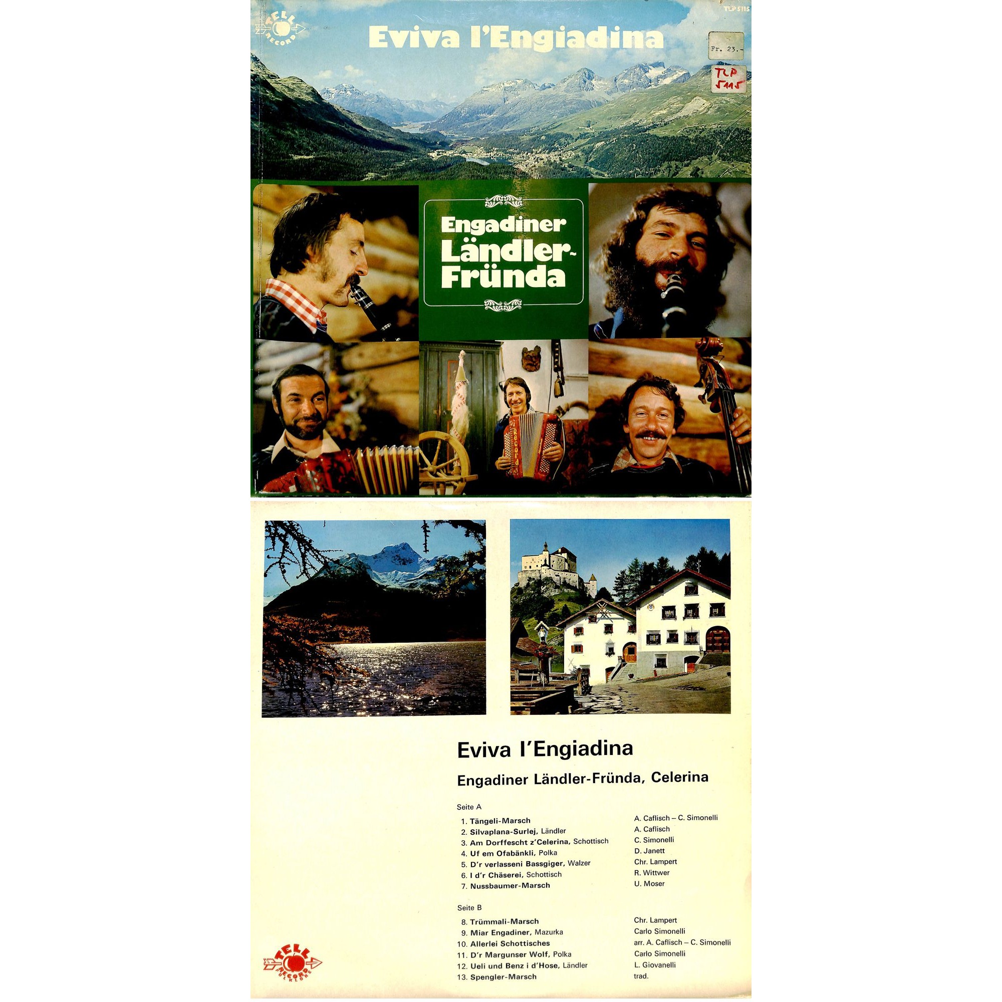 CD-Kopie von Vinyl: Engadiner Ländlerfründa - Eviva l'Engiadina CD-Kopie von Vinyl: Engadiner Ländlerfründa - Eviva l'Engiadina