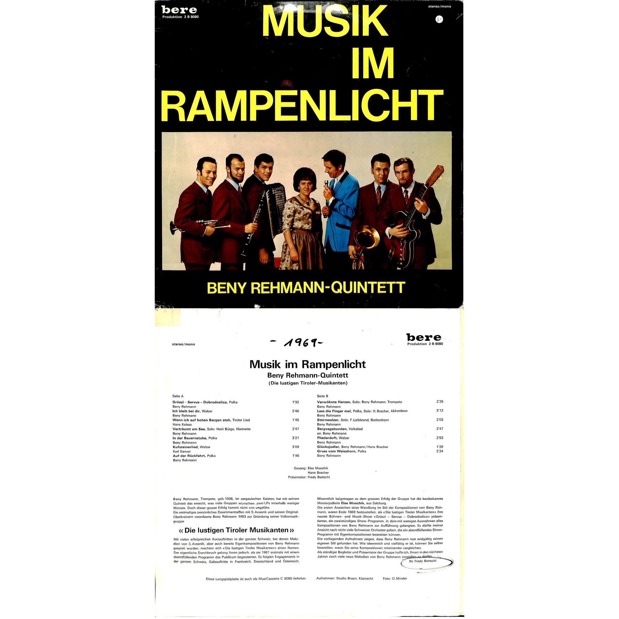 CD-Kopie von Vinyl: Beny Rehmann Quintett - Musik im Rampenlicht - 1969 CD-Kopie von Vinyl: Beny Rehmann Quintett - Musik im Rampenlicht - 1969